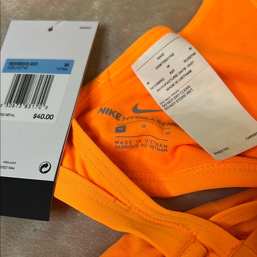 NWT NIKE HYDRASTRONG Women's Vibrant Orange Bikini Set - Picture 7 of 7